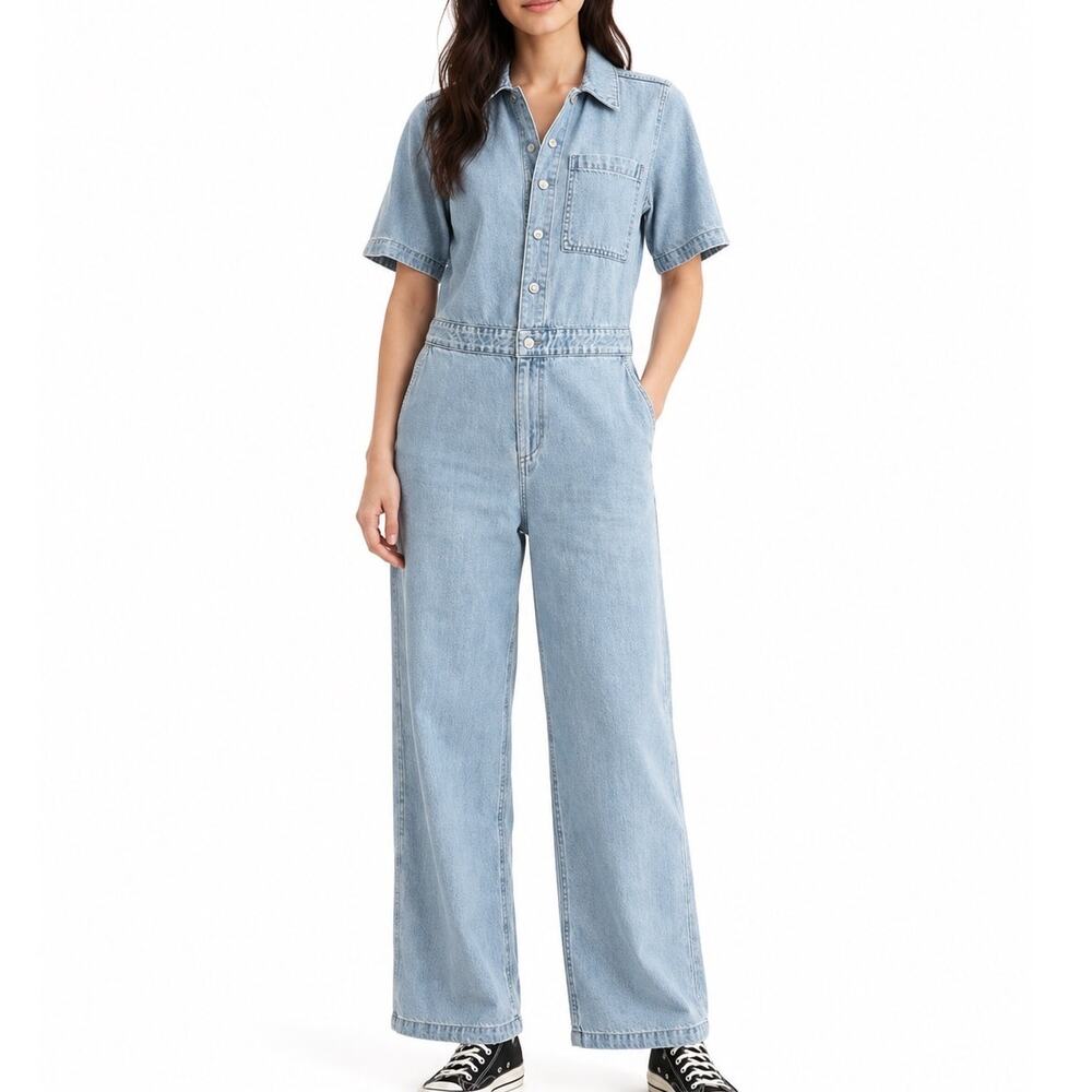 Levi’s Heritage Utility Jumpsuit Womens Size L Wide Leg Workwear